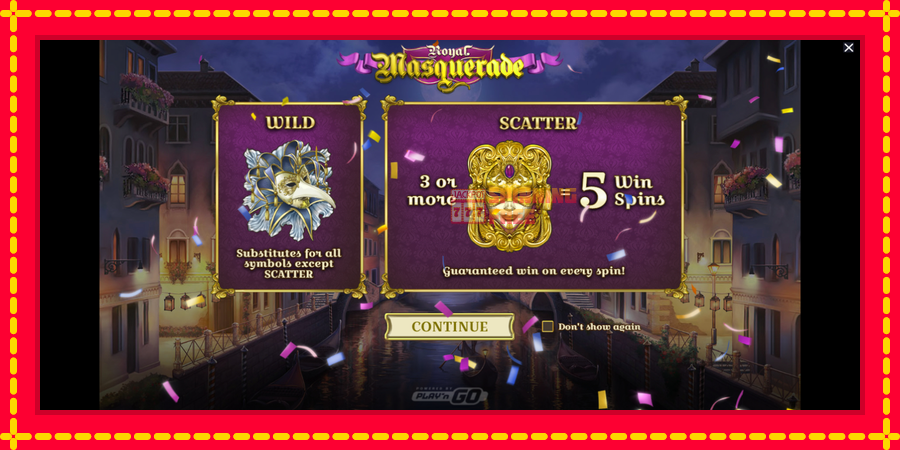 Royal Masquerade mesin slot dengan animasi cerah, gambar 1