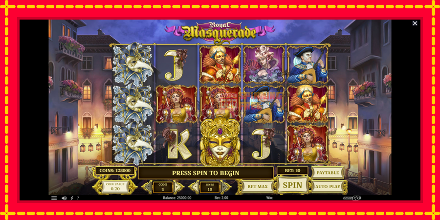 Royal Masquerade mesin slot dengan animasi cerah, gambar 2