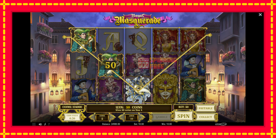 Royal Masquerade mesin slot dengan animasi cerah, gambar 3