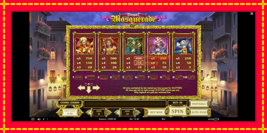 Royal Masquerade mesin slot dengan animasi cerah, gambar 5