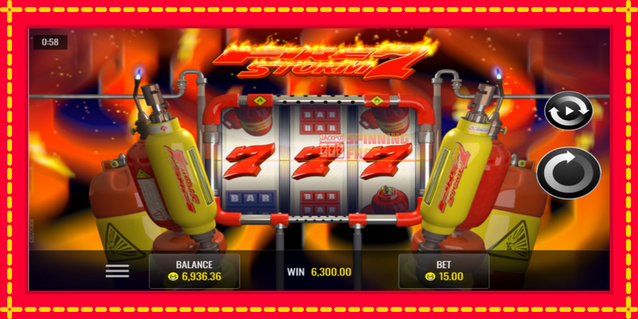 Firestorm 7 mesin slot dengan animasi cerah, gambar 1