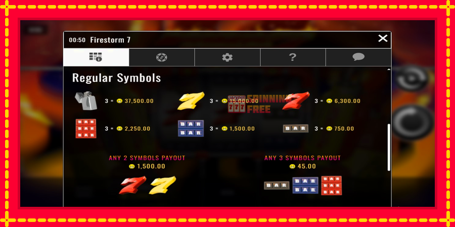 Firestorm 7 mesin slot dengan animasi cerah, gambar 4