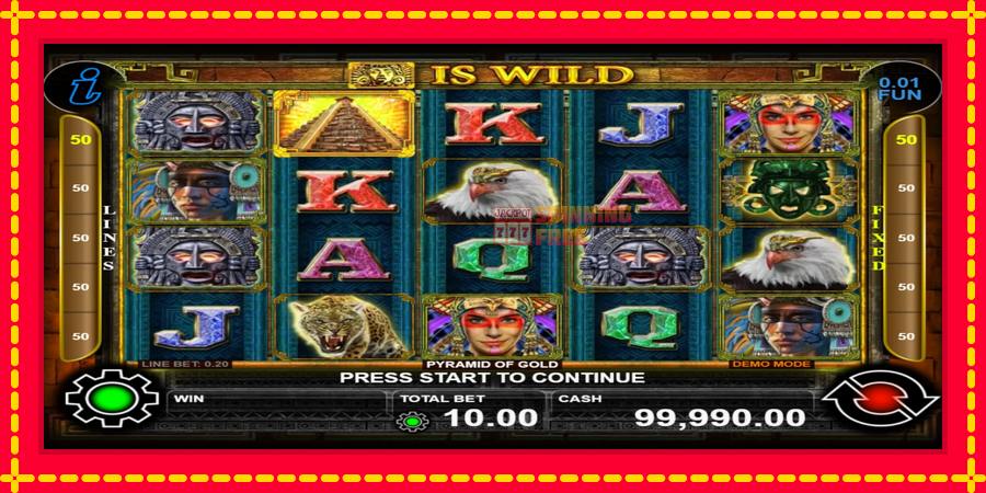 Pyramid of Gold mesin slot dengan animasi cerah, gambar 1