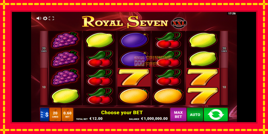 Royal Seven XXL mesin slot dengan animasi cerah, gambar 1