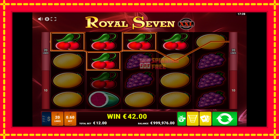 Royal Seven XXL mesin slot dengan animasi cerah, gambar 2