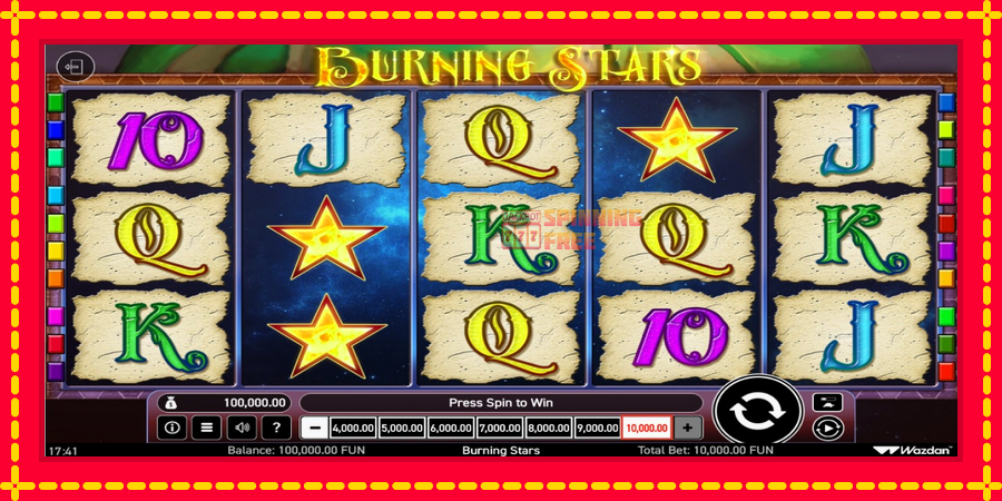 Burning Stars mesin slot dengan animasi cerah, gambar 1