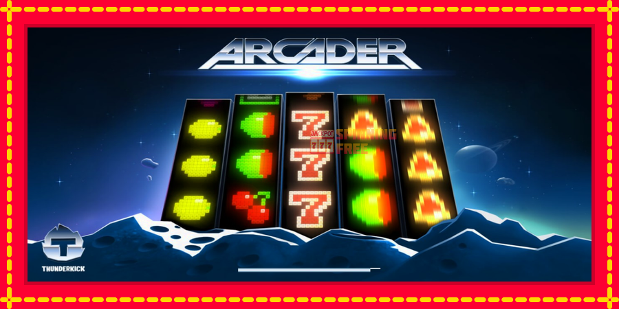 Arcader mesin slot dengan animasi cerah, gambar 1