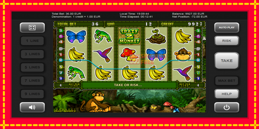 Crazy Monkey 2 mesin slot dengan animasi cerah, gambar 2