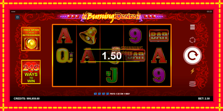 Burning Desire mesin slot dengan animasi cerah, gambar 1