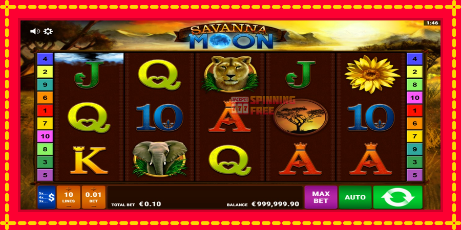 Savanna Moon mesin slot dengan animasi cerah, gambar 2