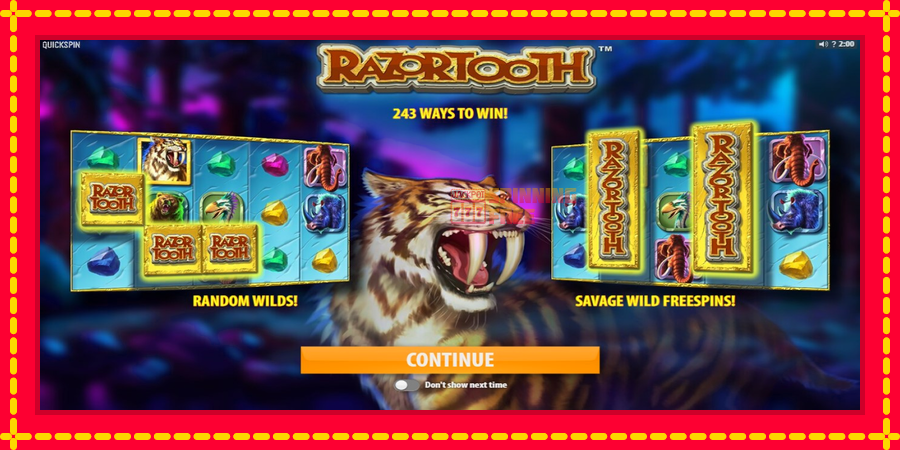 Razortooth mesin slot dengan animasi cerah, gambar 1