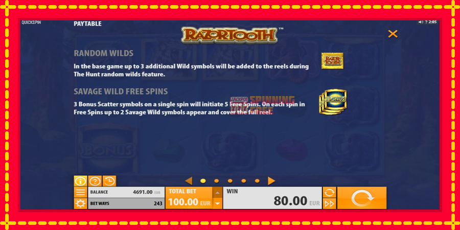 Razortooth mesin slot dengan animasi cerah, gambar 4