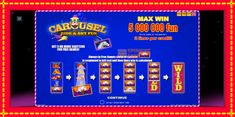 Carousel mesin slot dengan animasi cerah, gambar 1