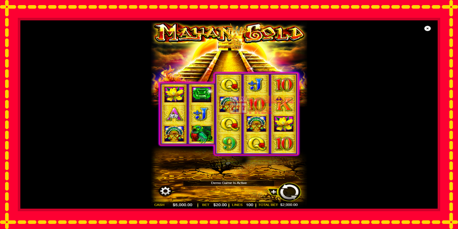 Mayan Gold mesin slot dengan animasi cerah, gambar 1