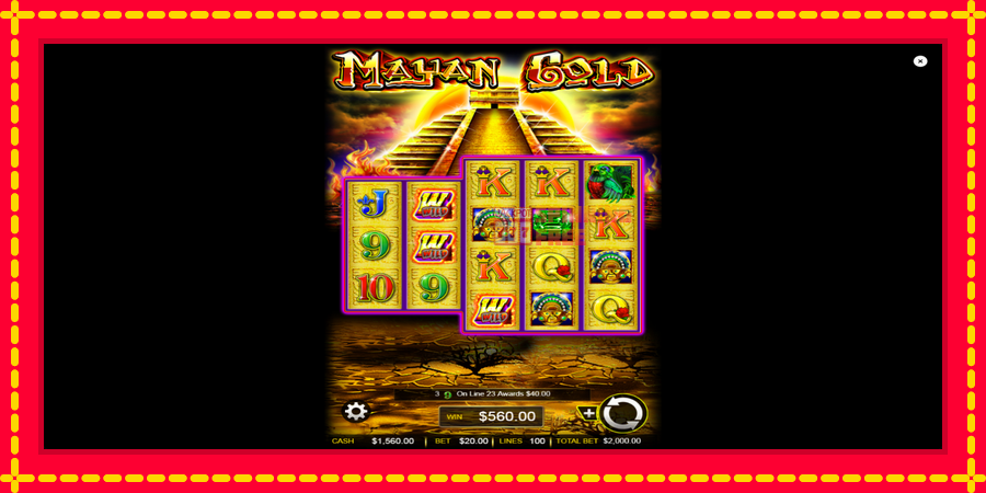 Mayan Gold mesin slot dengan animasi cerah, gambar 3