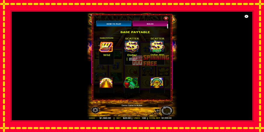 Mayan Gold mesin slot dengan animasi cerah, gambar 4