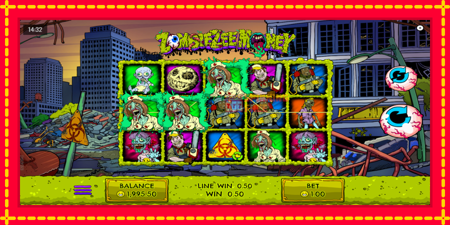 Zombiezee Money mesin slot dengan animasi cerah, gambar 2