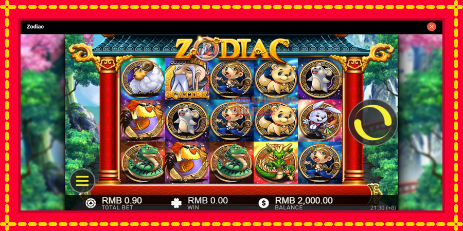 Zodiac mesin slot dengan animasi cerah, gambar 2