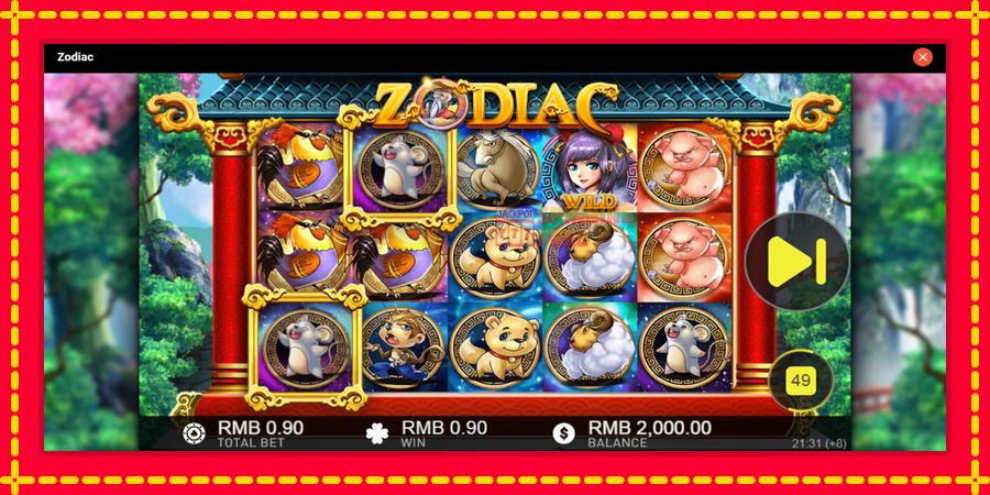 Zodiac mesin slot dengan animasi cerah, gambar 3