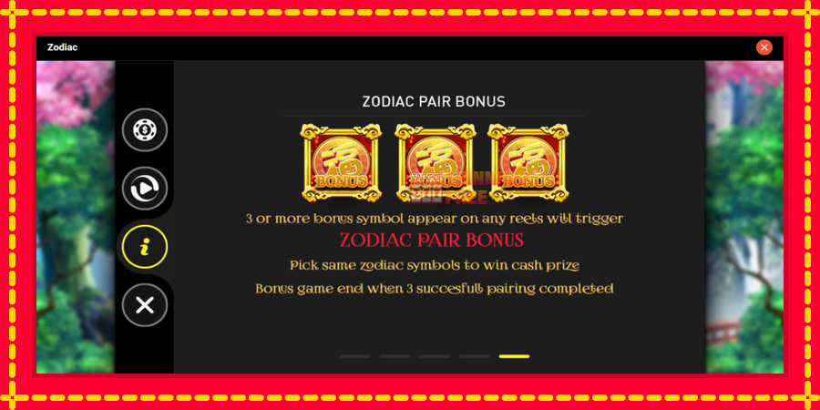 Zodiac mesin slot dengan animasi cerah, gambar 7