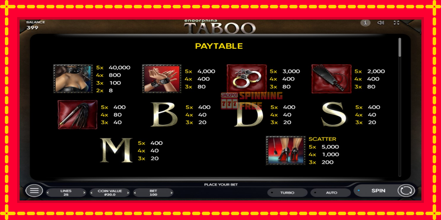 Taboo mesin slot dengan animasi cerah, gambar 4