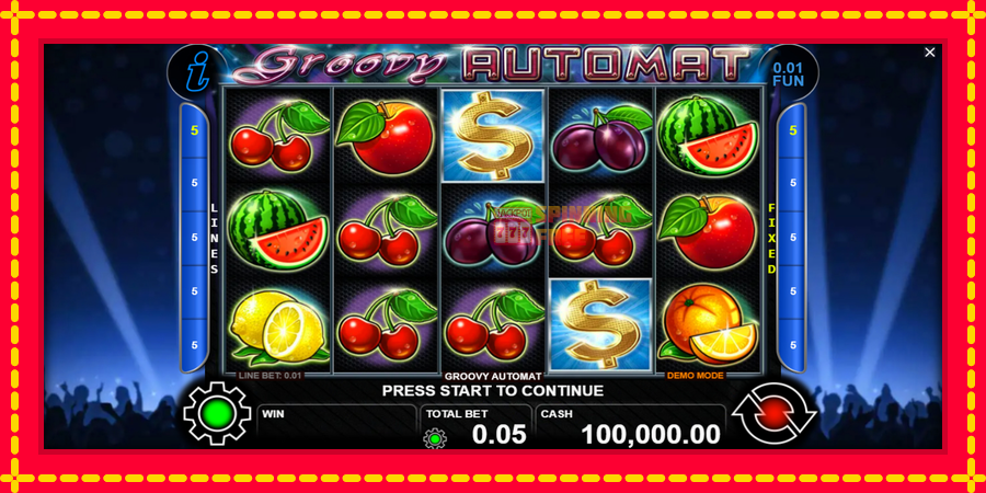 Groovy Automat mesin slot dengan animasi cerah, gambar 1