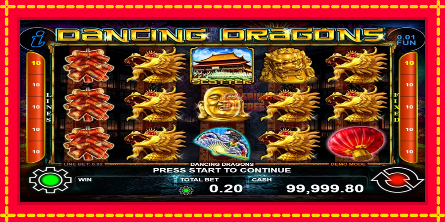 Dancing Dragons mesin slot dengan animasi cerah, gambar 1