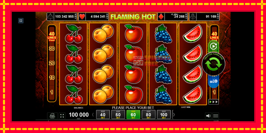 Flaming Hot mesin slot dengan animasi cerah, gambar 1