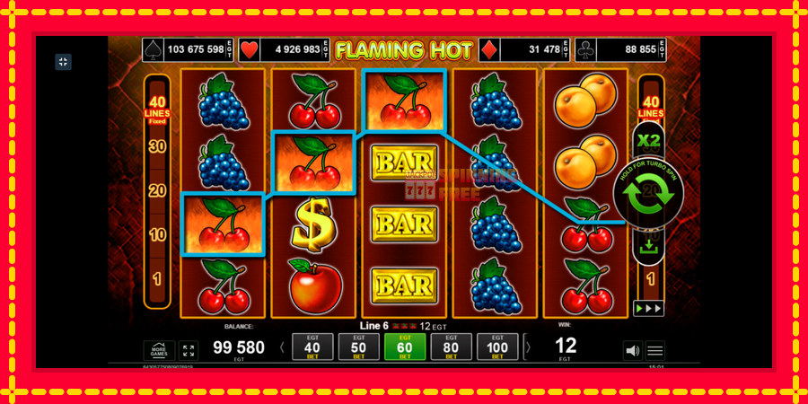 Flaming Hot mesin slot dengan animasi cerah, gambar 6