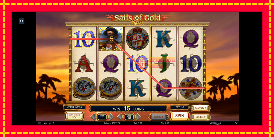 Sails of Gold mesin slot dengan animasi cerah, gambar 5