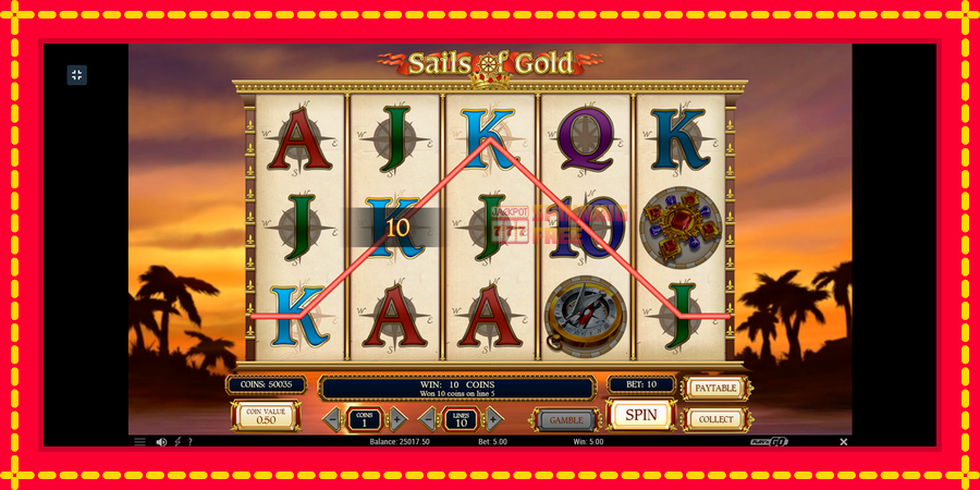 Sails of Gold mesin slot dengan animasi cerah, gambar 7