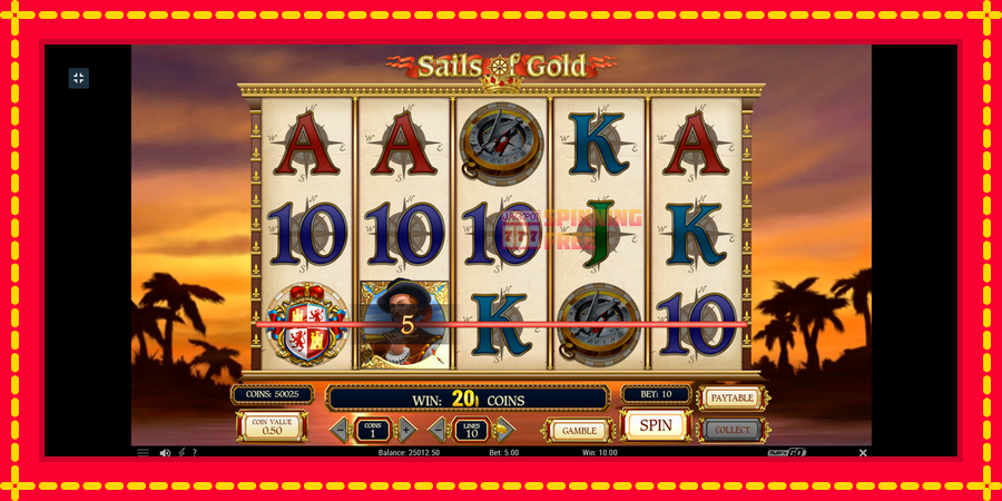 Sails of Gold mesin slot dengan animasi cerah, gambar 8