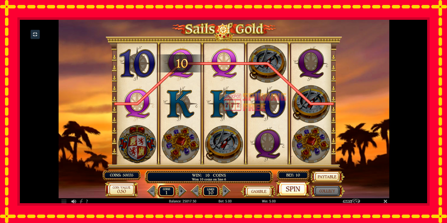 Sails of Gold mesin slot dengan animasi cerah, gambar 9