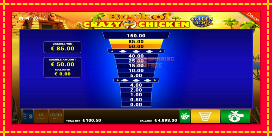 Book of Crazy Chicken Golden Nights mesin slot dengan animasi cerah, gambar 4