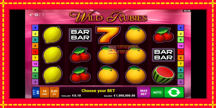 Wild Rubies mesin slot dengan animasi cerah, gambar 2