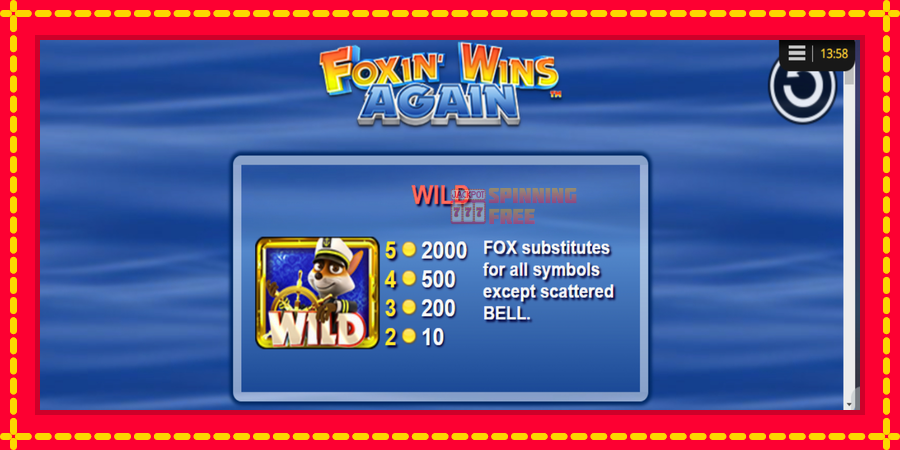 Foxin Wins Again mesin slot dengan animasi cerah, gambar 5