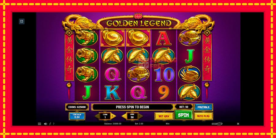 Golden Legend mesin slot dengan animasi cerah, gambar 1