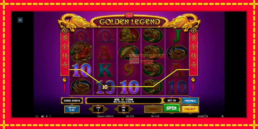 Golden Legend mesin slot dengan animasi cerah, gambar 3