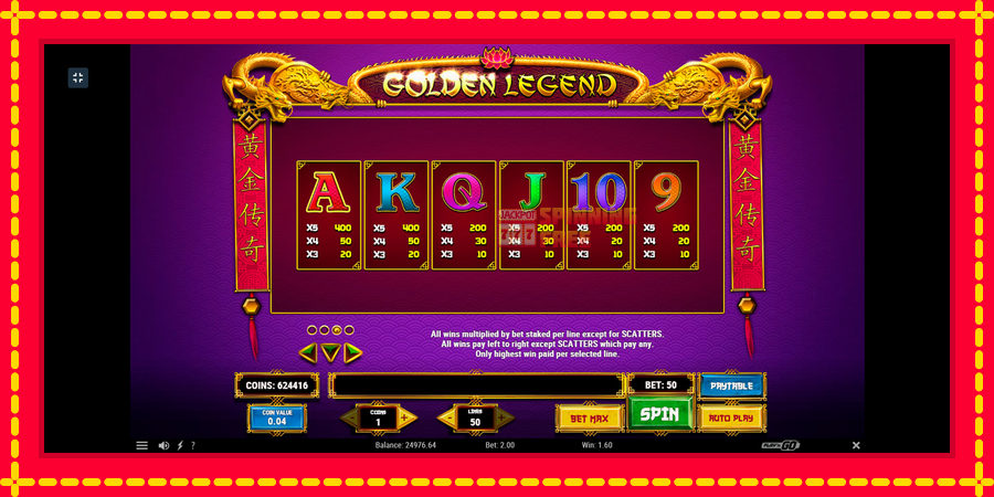 Golden Legend mesin slot dengan animasi cerah, gambar 6