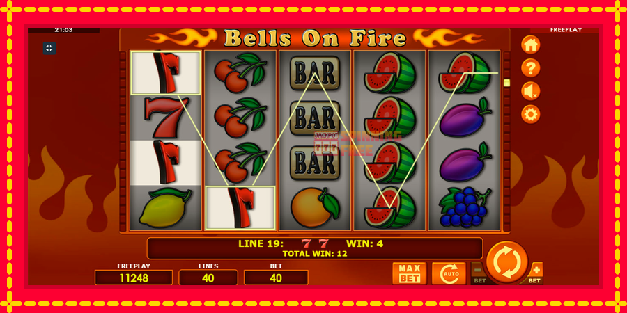 Bells on Fire mesin slot dengan animasi cerah, gambar 6