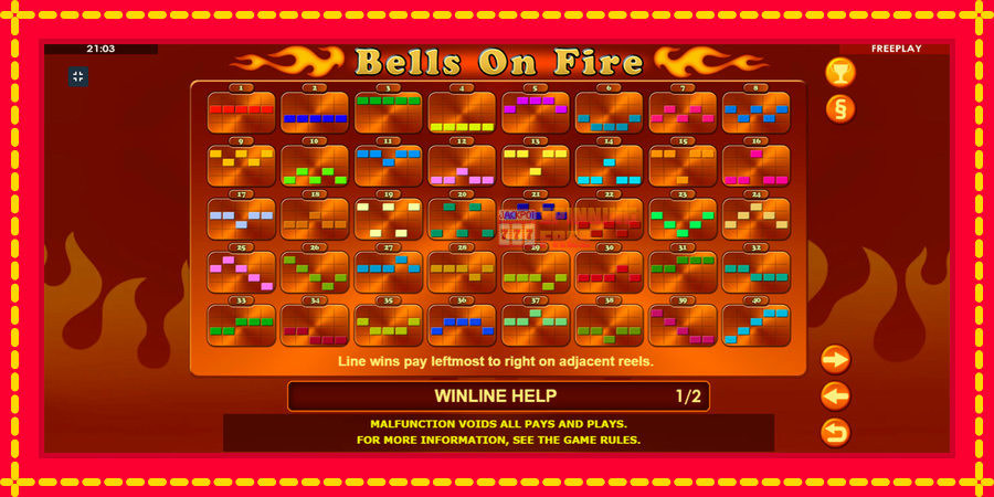 Bells on Fire mesin slot dengan animasi cerah, gambar 9