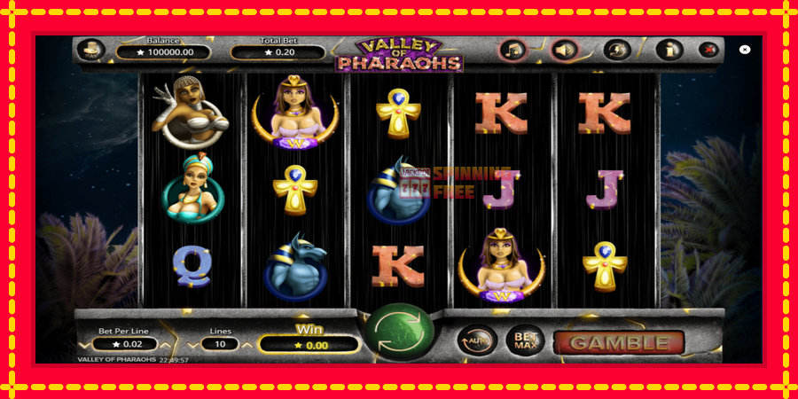 Valley of Pharaohs mesin slot dengan animasi cerah, gambar 2