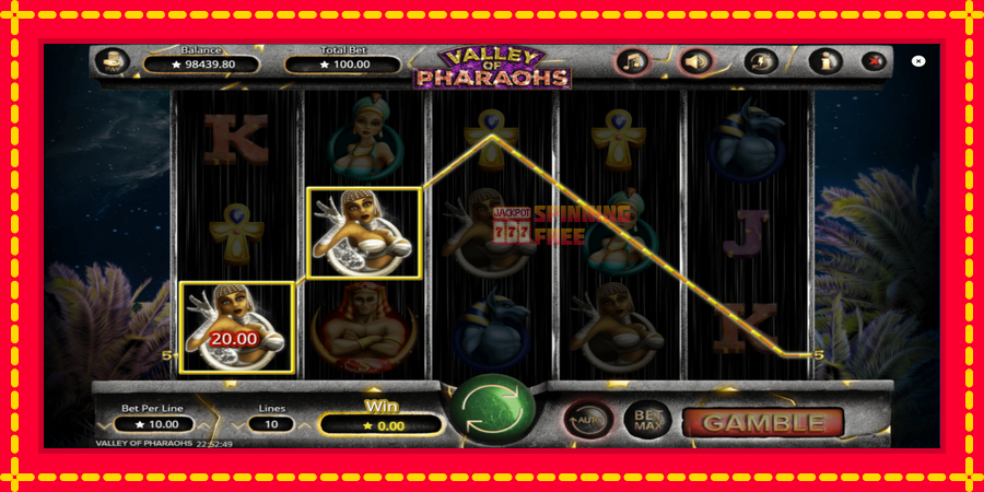 Valley of Pharaohs mesin slot dengan animasi cerah, gambar 4