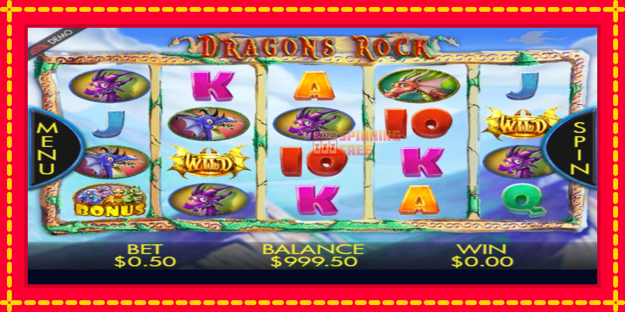 Dragons Rock mesin slot dengan animasi cerah, gambar 2