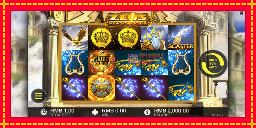 Zeus King of Gods mesin slot dengan animasi cerah, gambar 2