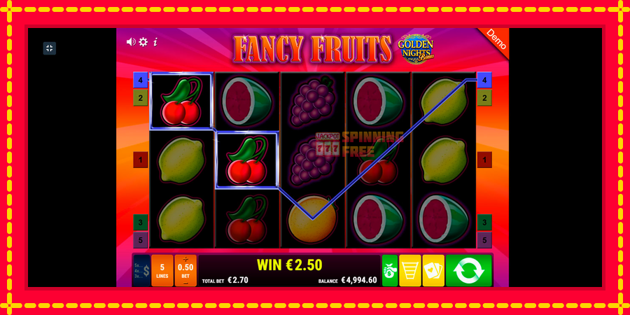 Fancy Fruits GDN mesin slot dengan animasi cerah, gambar 2