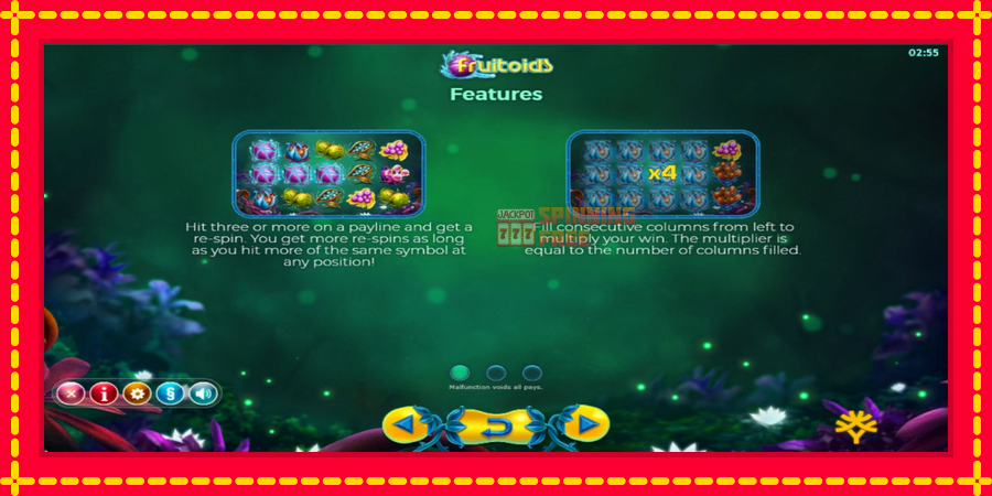 Fruitoids mesin slot dengan animasi cerah, gambar 4