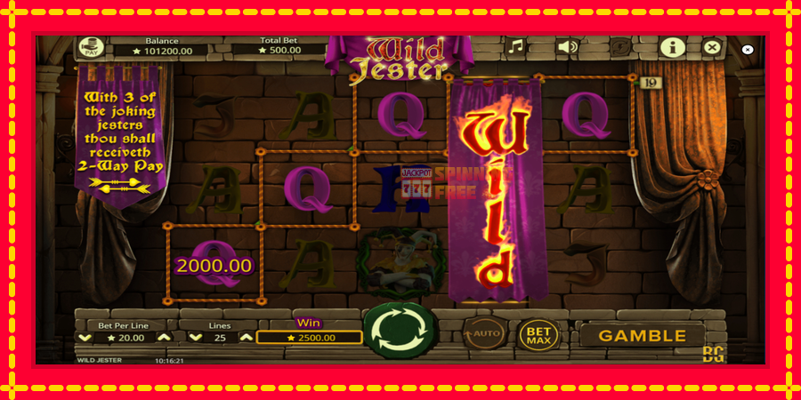 Wild Jester mesin slot dengan animasi cerah, gambar 2