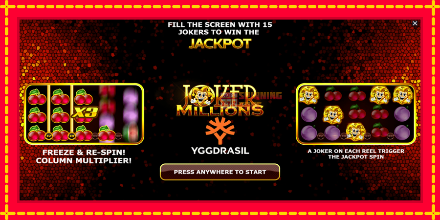 Joker Millions mesin slot dengan animasi cerah, gambar 1