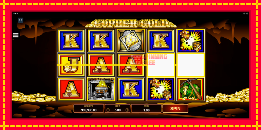 Gopher Gold mesin slot dengan animasi cerah, gambar 2